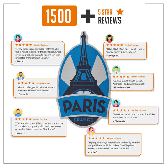Paris France Sticker